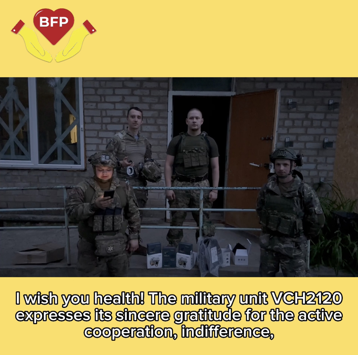 We delivered a lot of humanitarian aid to soldiers in Ukraine! 💪